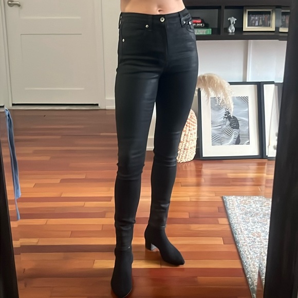Rag and Bone Nina High Waist Coated Ankle Skinny Jeans - Picture 4 of 7